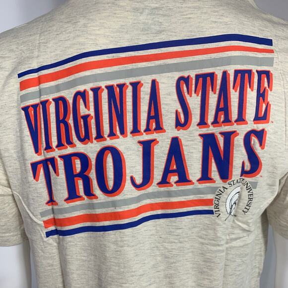 Champion Virginia State University Trojans Cream T-Shirt Medium - Picture 3 of 4